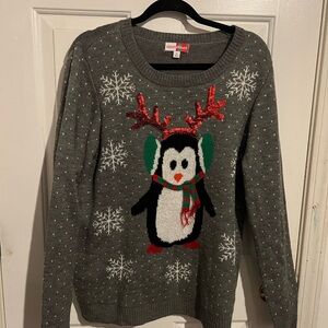 Wonder Nation Gray Penguin Sweater